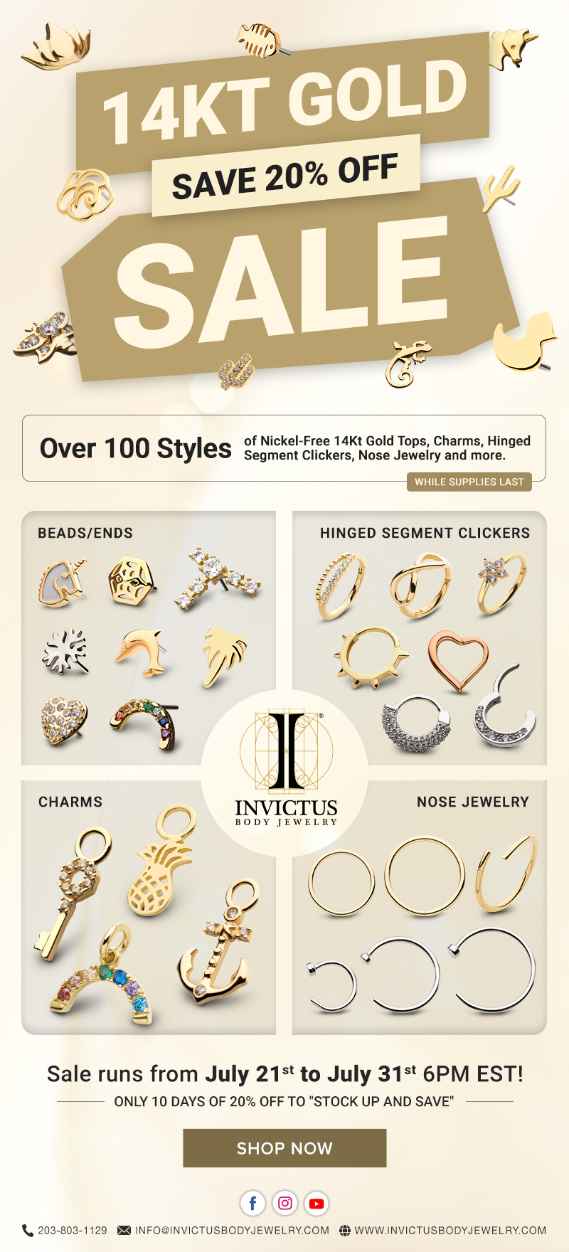 14Kt Gold Sale - Save 20% Off over 100 Select Styles.