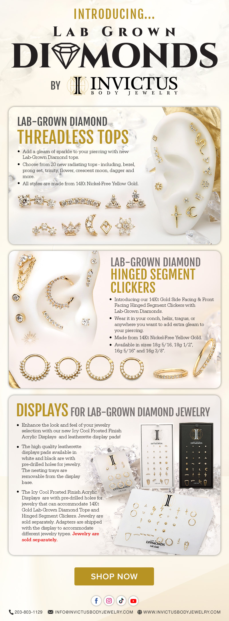 Invictus Body Jewelry Officially Launches Lab Grown Diamond Program!
